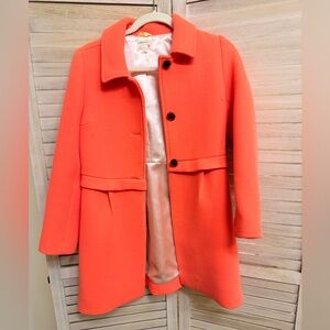 Crewcuts Coral-Orange Single-Breasted Pea Coat